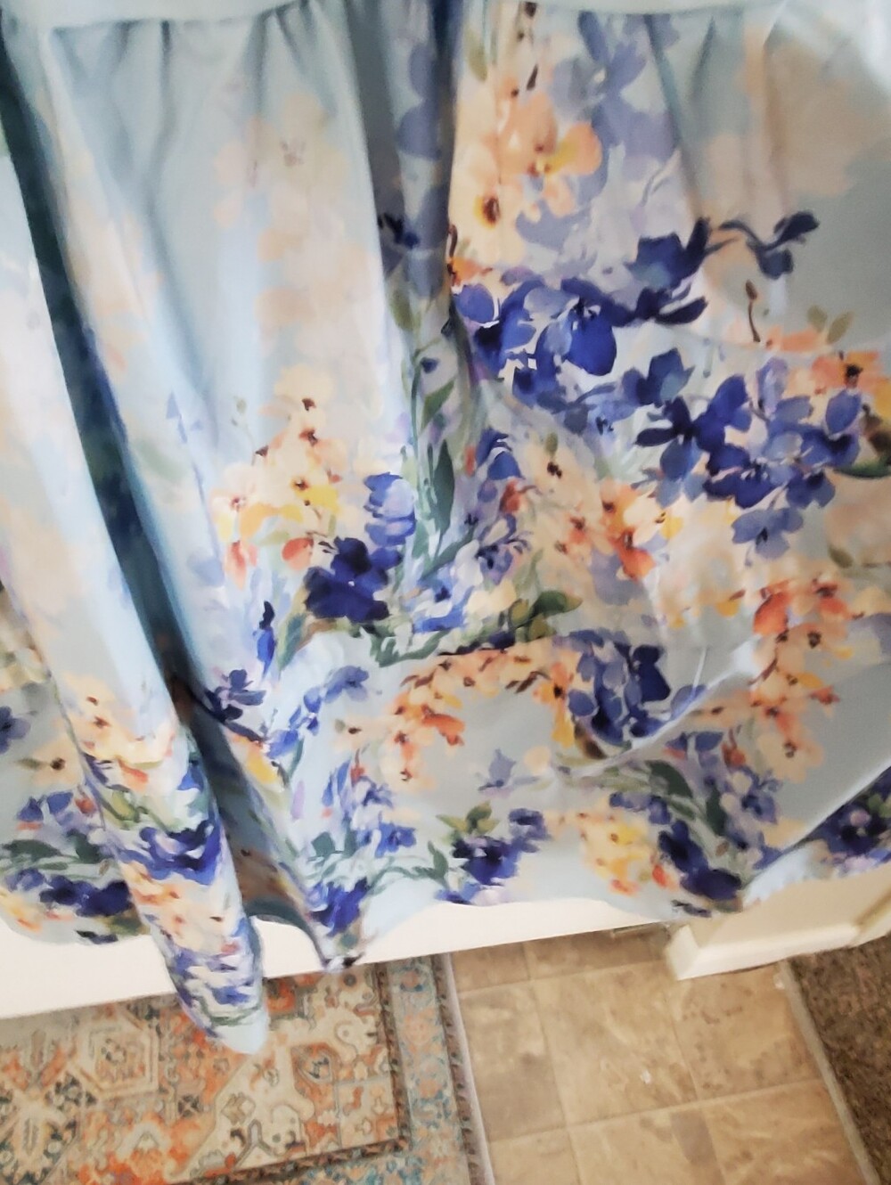 RACHEL ZOE SMALL NWOT. BLUE MAXI DRESS. FLORAL FLOWY. SLEEVELESS. TIERED - Picture 3 of 9